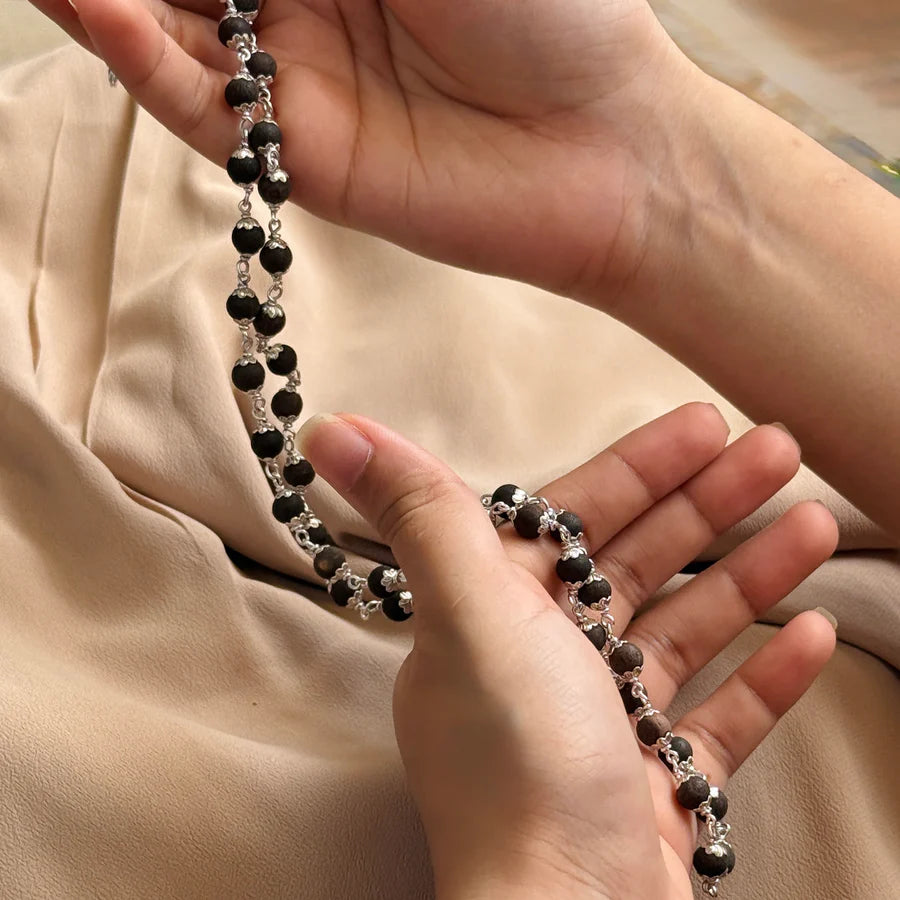 Karungali Silver Mala