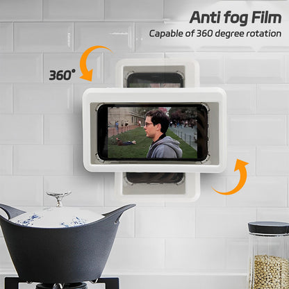 360° Waterproof Phone Holder for Bathroom, Kitchen & Wash Area