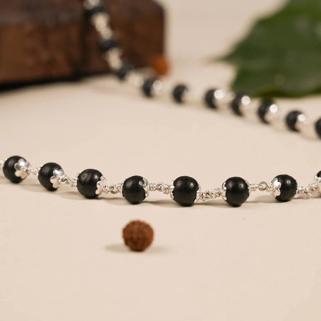 Karungali Silver Mala