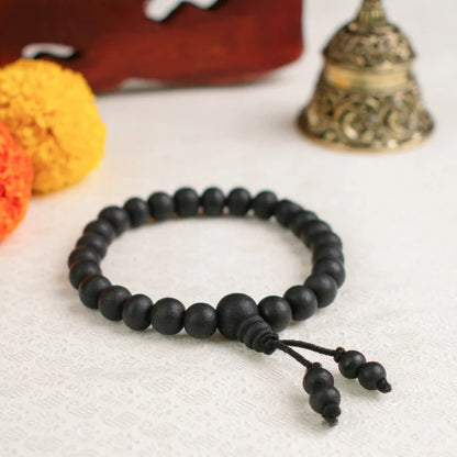 Karungali Mala Bracelet + Free Tulsi Mala worth ₹200