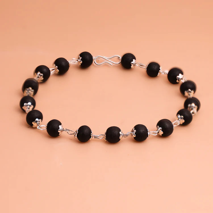 Original SIlver Karungali Bracelet + Free Tulsi Mala worth ₹200