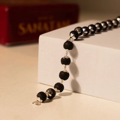 Original SIlver Karungali Bracelet + Free Tulsi Mala worth ₹200