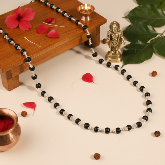 Karungali Silver Mala